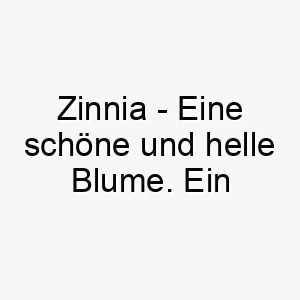 zinnia eine schoene und helle blume ein schoener name fuer einen hund der eine helle und glueckliche persoenlichkeit hat 28107