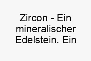 zircon ein mineralischer edelstein ein glaenzender name fuer einen schoenen hund 27990