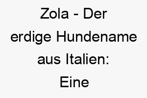 zola der erdige hundename aus italien eine entdeckungsreiche herkunft 11312