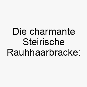 die charmante steirische rauhhaarbracke vielseitiger begleiter 29608